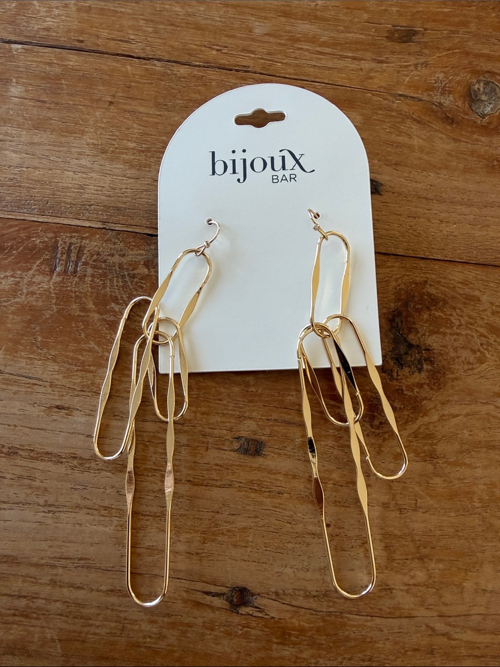 Gold Dangle Chain Link Earrings